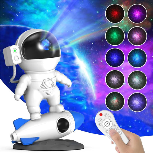 Lâmpada Astronauta com Projeção Estelar!