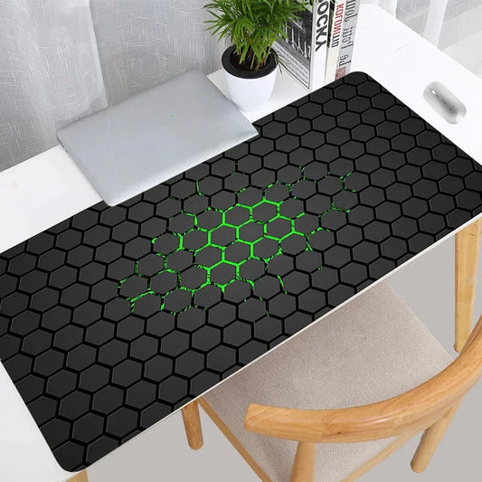 Mousepad Hexagonal para computador, gamer, escritório, grande e macio.