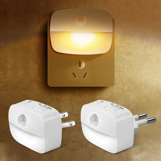 Luz Noturna LED Sensor – EU/US Plug!