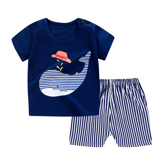 Conjunto infantil Winnie Pooh – camiseta e shorts.