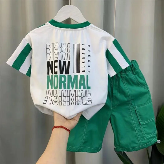 Conjunto de Verão Infantil - Camiseta e Shorts para Meninos (1 a 8 anos)!