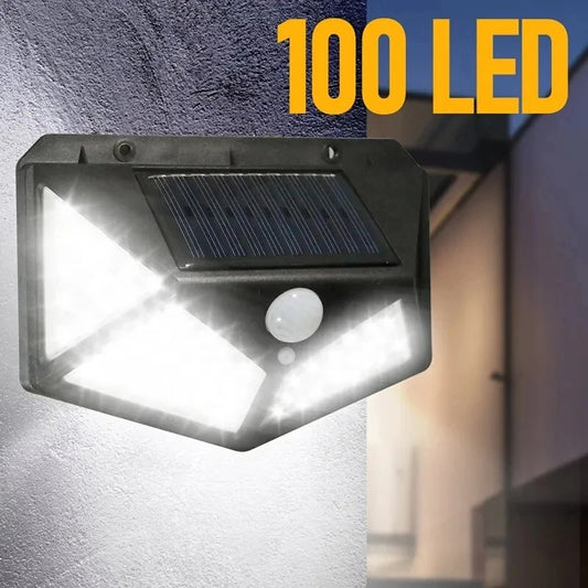 Luz Solar de Parede 100 LEDs – Sensor de Movimento e à Prova d'Água!