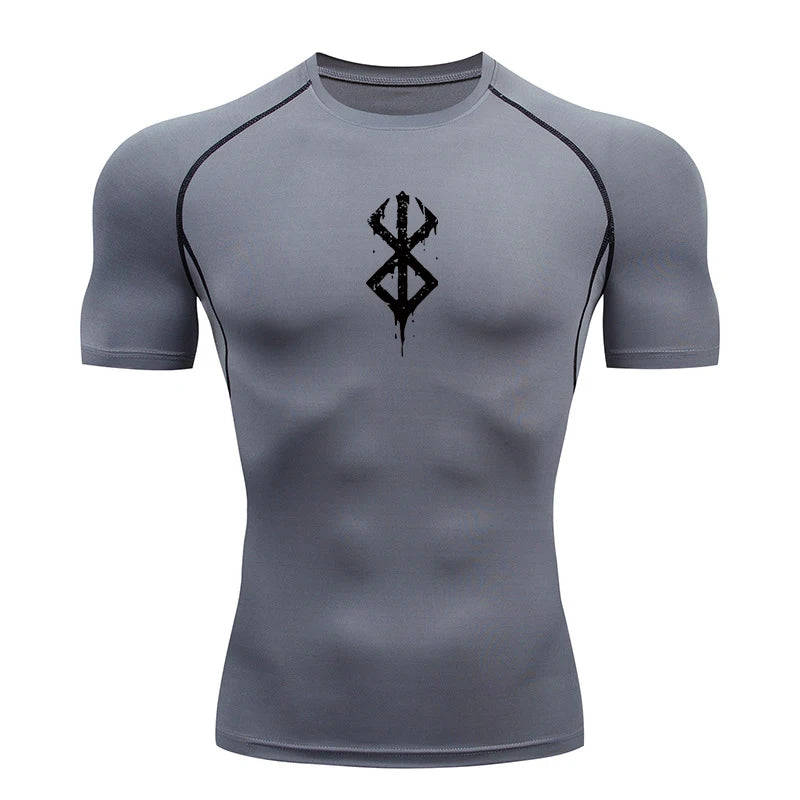 Camiseta de compressão masculina – treino e secagem rápida.