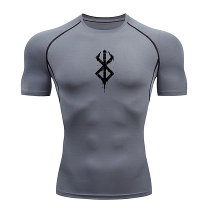 Camiseta de compressão masculina – treino e secagem rápida.