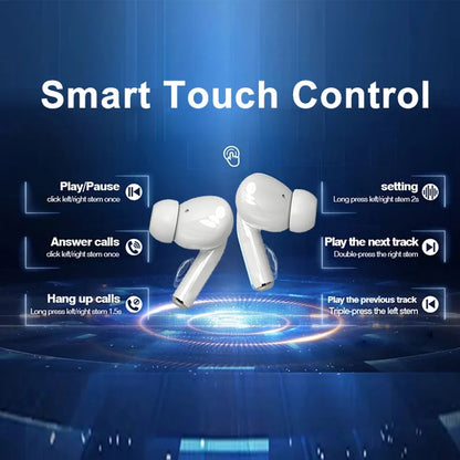 Fones USAMR Airs Pro TWS Bluetooth 5.2, à prova d'água, com microfone.