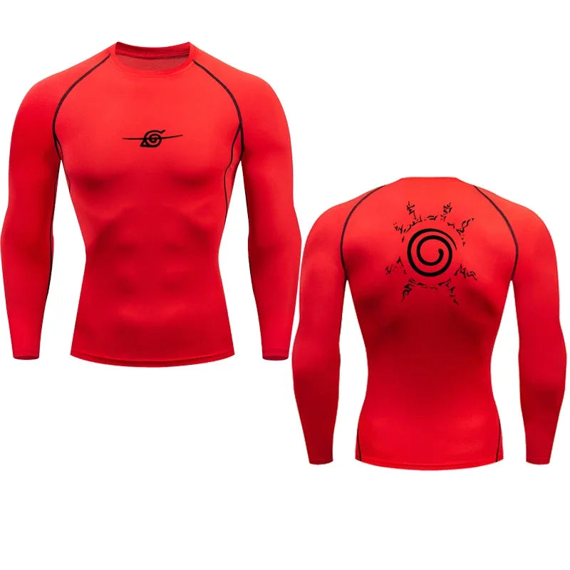 Camiseta masculina anime – manga longa e esportiva.