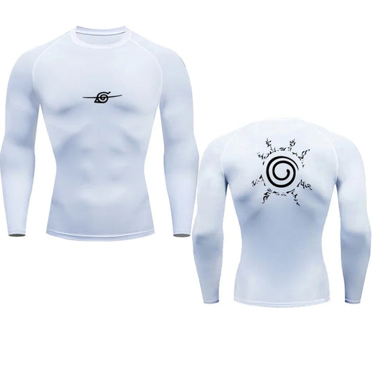 Camiseta masculina anime – manga longa e esportiva.
