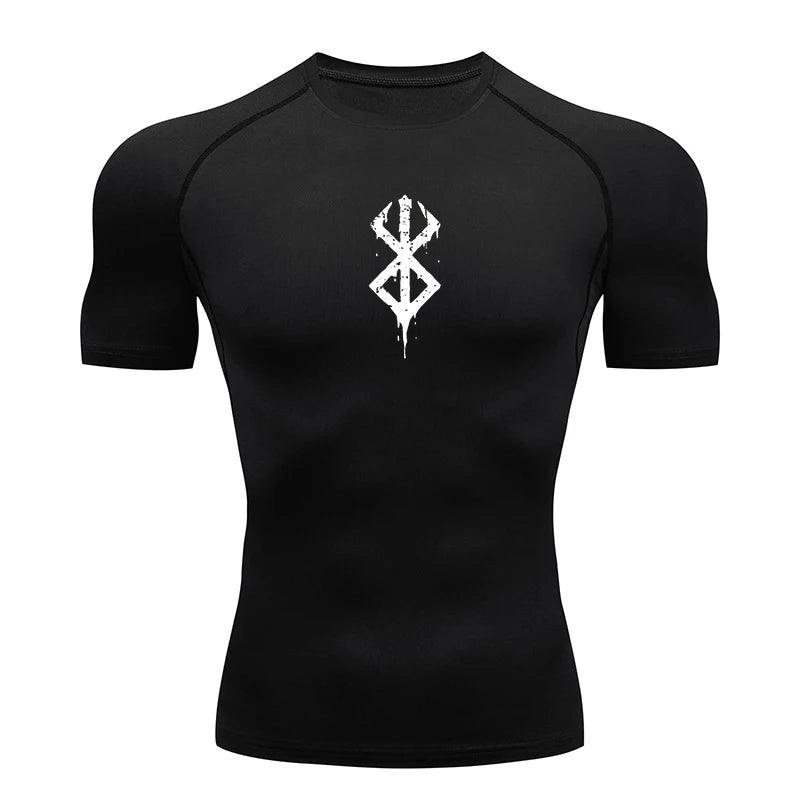 Camiseta de compressão masculina – treino e secagem rápida.