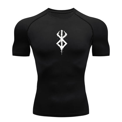Camiseta de compressão masculina – treino e secagem rápida.