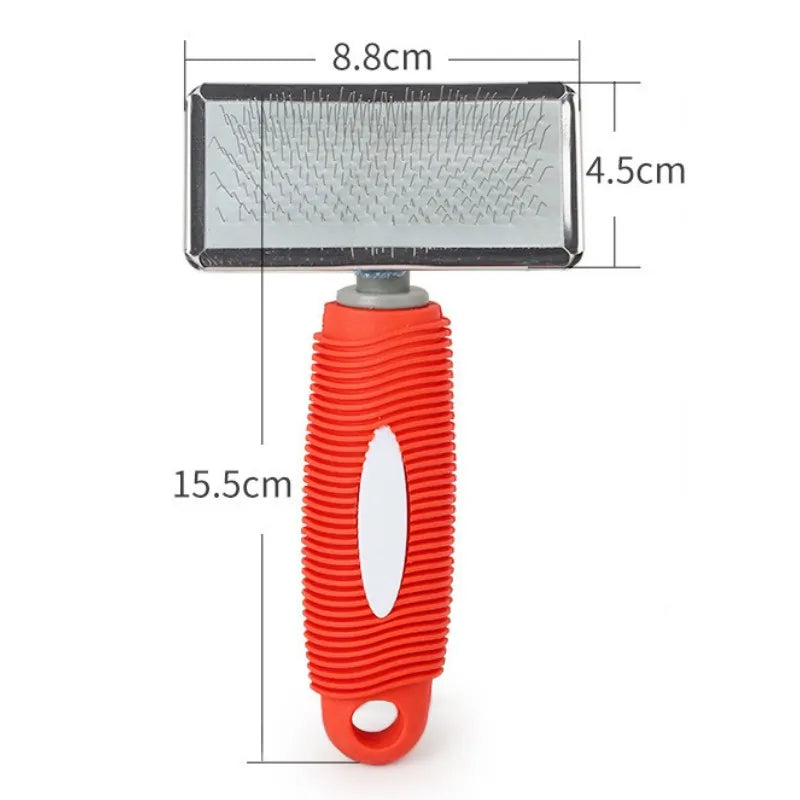 Pente Massageador para Gatos e Cães: Silicone e Aço Inox!