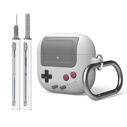 Capa Antichoque para AirPods 3/4 Pro2 com Design Gamer e Kit de Limpeza