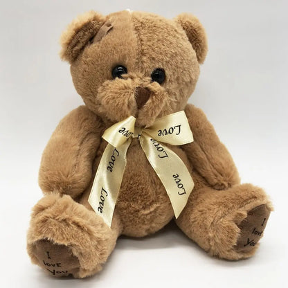 Urso de pelúcia 18 cm – brinquedo macio em 3 cores.