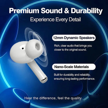 Fones USAMR Airs Pro TWS Bluetooth 5.2, à prova d'água, com microfone.