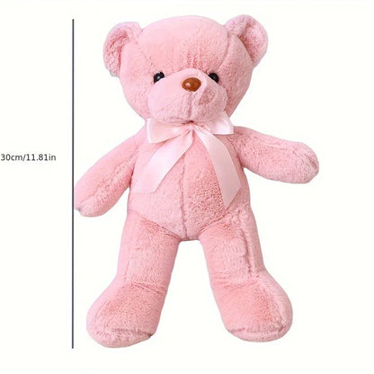 Urso de pelúcia com fita – presente decorativo e fofo.