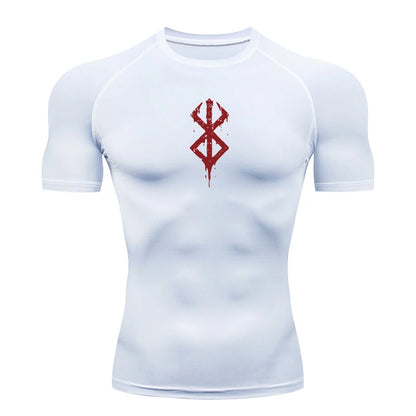 Camiseta de compressão masculina – treino e secagem rápida.