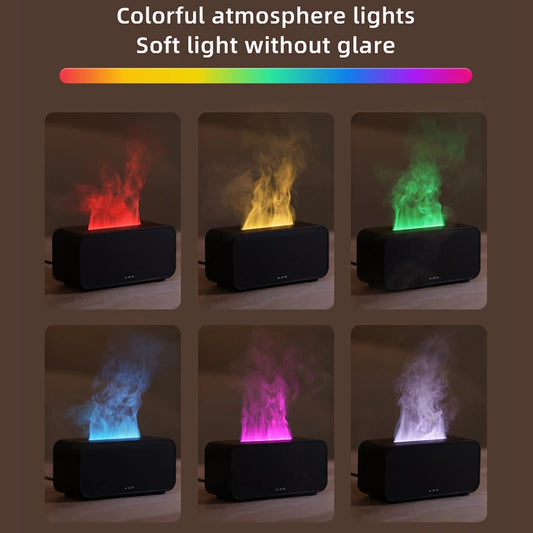 Umidificador Chama LED com Aromaterapia e Temporizador USB!