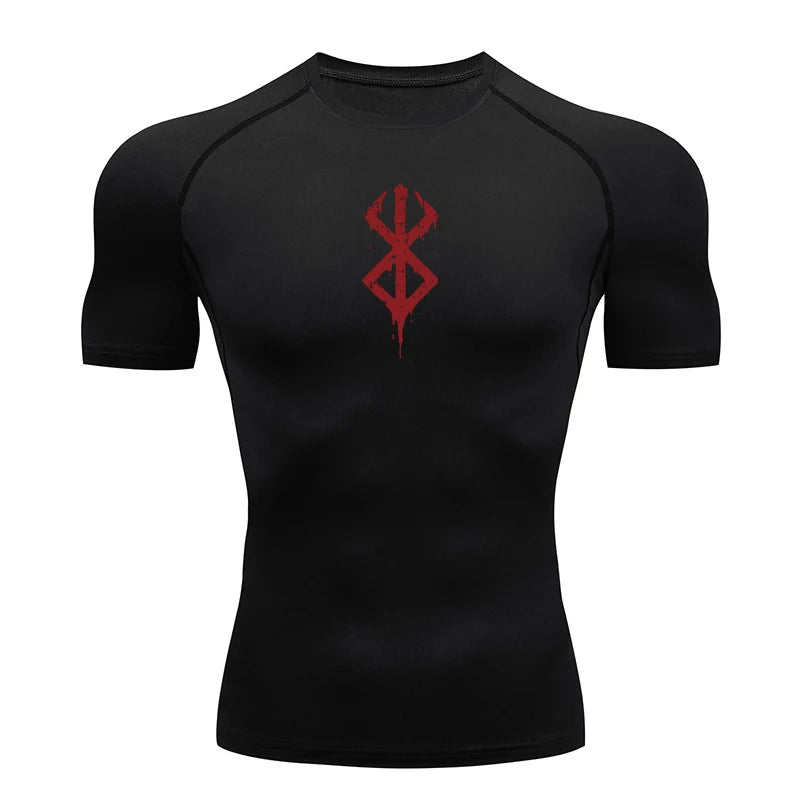 Camiseta de compressão masculina – treino e secagem rápida.