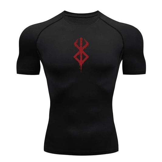 Camiseta de compressão masculina – treino e secagem rápida.