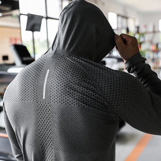 Conjunto Masculino de Fitness com capo, camisa para Treino