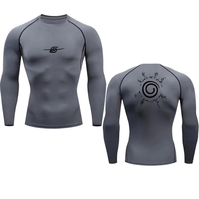 Camiseta masculina anime – manga longa e esportiva.