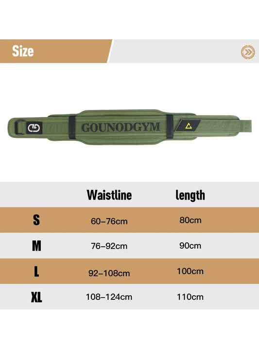 Cinto GOUNOD Fitness – suporte para agachamento e halterofilismo.
