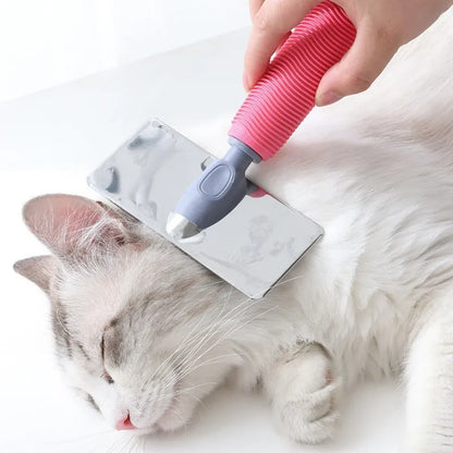 Pente Massageador para Gatos e Cães: Silicone e Aço Inox!