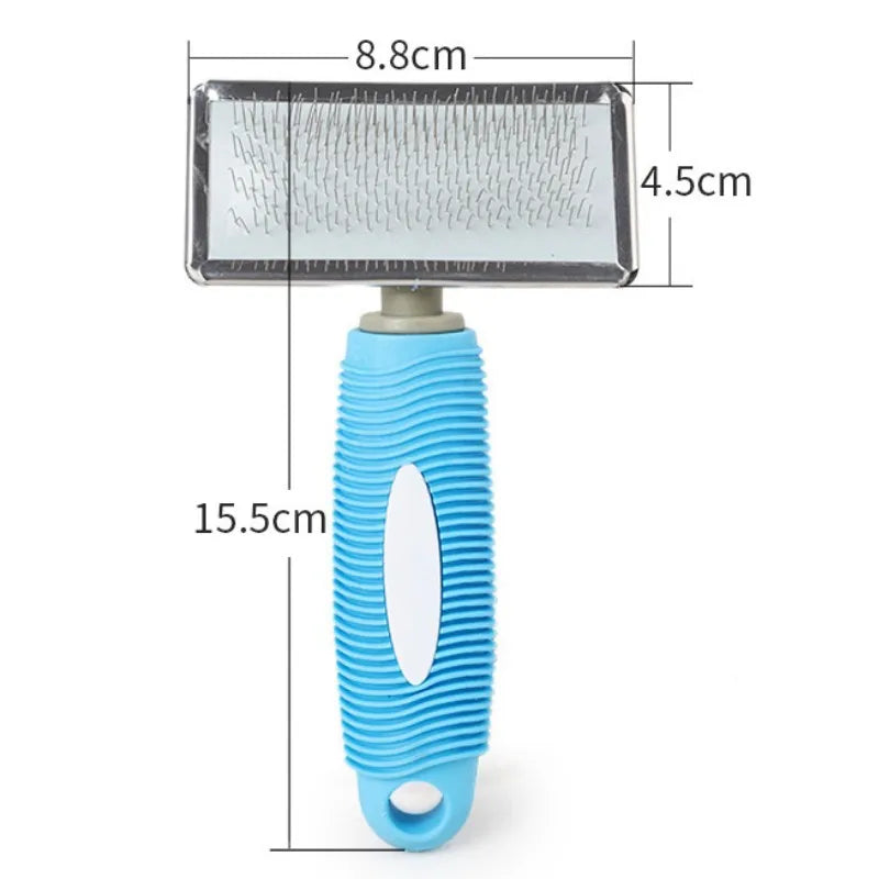 Pente Massageador para Gatos e Cães: Silicone e Aço Inox!
