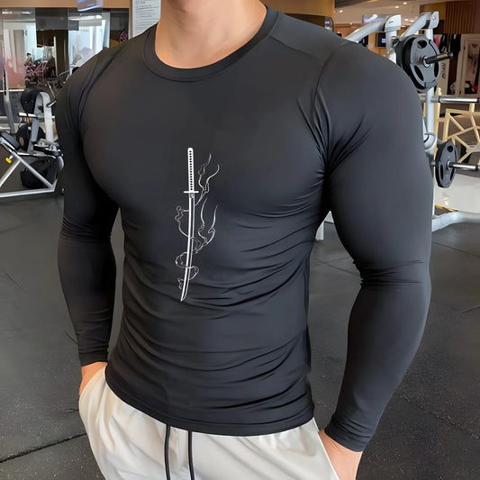 Camiseta Masculina Esportiva de Compressão para Corrida e Academia!