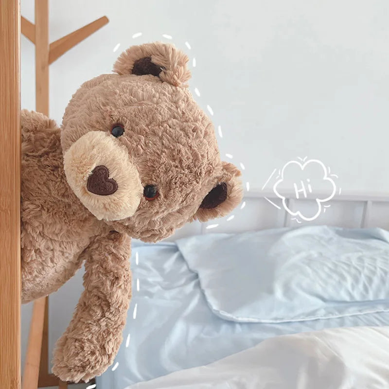 Urso de pelúcia cacheado – brinquedo fofo e decorativo