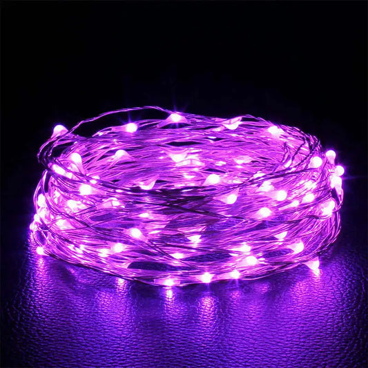 Luz de Fada LED à Pilha – 1 a 10M para Decoração de Festas e Ambientes!