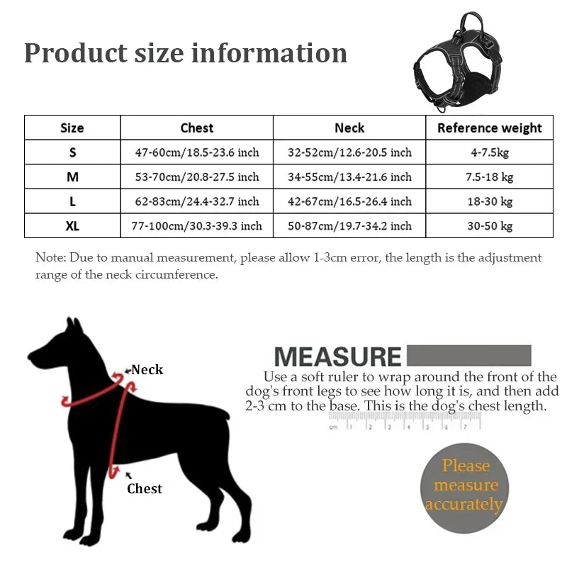 Peitoral de nylon refletivo – confortável para cães.