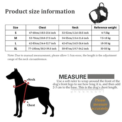 Peitoral de nylon refletivo – confortável para cães.