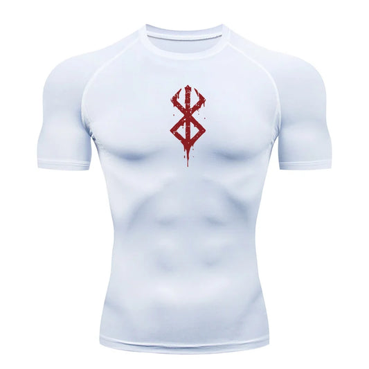 Camiseta de compressão masculina – treino e secagem rápida.