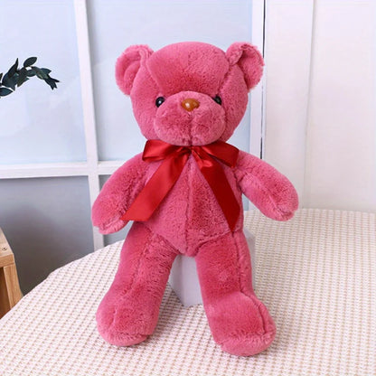 Urso de pelúcia com fita – presente decorativo e fofo.