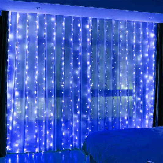 Cortina de Luzes LED USB para Decoração de Natal e Ano Novo!