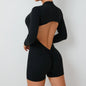 Macacão fitness feminino – costas em V e efeito push up.