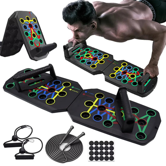 Push-up Board multifuncional dobrável para treinamento de peito, abdômen e braços