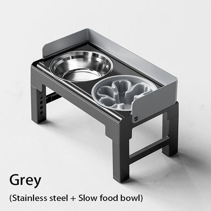 Comedouro Elevado Ajustável com Tigelas Inox Dobráveis!