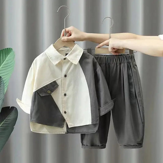 Conjunto Infantil Masculino Primavera/Outono 2023 – Camisa e Short!