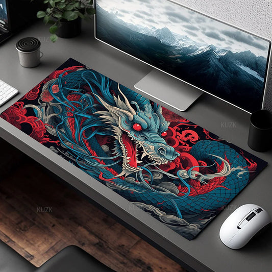 Mousepad Sakura Dragon XXL – Antiderrapante com Design de Dragão Chinês!