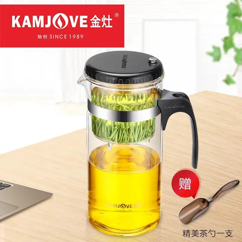 Conjunto de Chá Kungfu Kamjove – Bule de Vidro com Auto-Abertura e Xícara PiaoYi!