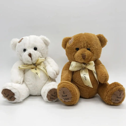 Urso de pelúcia 18 cm – brinquedo macio em 3 cores.
